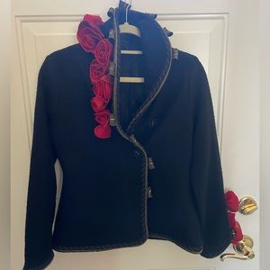 Beautiful boiled wool lined jacket, purchased from Anthropologie, by CoVelo